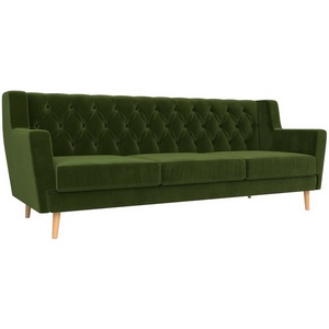 Изображение товара Прямой диван Брайтон 3 Люкс (микровельвет зеленый) Лига Диванов 108974