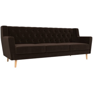 Изображение товара Прямой диван Брайтон 3 Люкс (микровельвет коричневый) Лига Диванов 108976