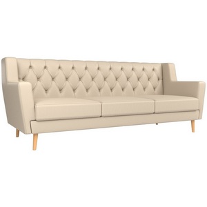 Изображение товара Прямой диван Брайтон 3 Люкс (экокожа бежевая) Лига Диванов 108983