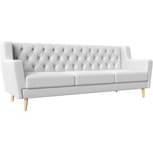 Изображение товара Прямой диван Брайтон 3 Люкс (экокожа белая) Лига Диванов 108984