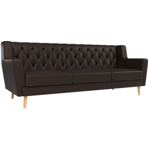 Изображение товара Прямой диван Брайтон 3 Люкс (экокожа коричневая) Лига Диванов 108985