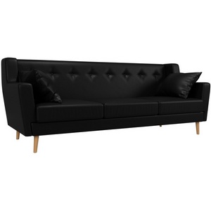 Изображение товара Прямой диван Брайтон 3 (экокожа черная) Лига Диванов 109170