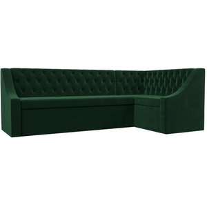 Изображение товара Кухонный угловой диван Мерлин правый (велюр зеленый) Лига Диванов 109426