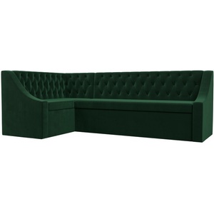 Изображение товара Кухонный угловой диван Мерлин левый (велюр зеленый) Лига Диванов 109426L