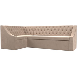 Изображение товара Кухонный угловой диван Мерлин левый (велюр бежевый) Лига Диванов 109427L
