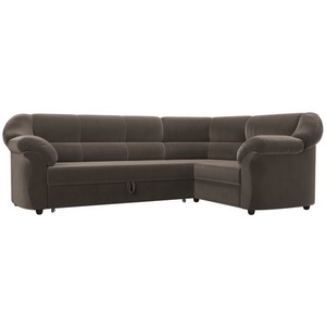 Изображение товара Диван угловой Карнелла правый (велюр коричневый) Лига Диванов 109578