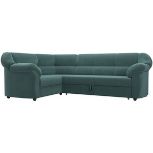 Изображение товара Диван угловой Карнелла левый (Велюр бирюзовый) Лига Диванов 109579L