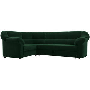 Изображение товара Диван угловой Карнелла левый (велюр зеленый) Лига Диванов 109580L