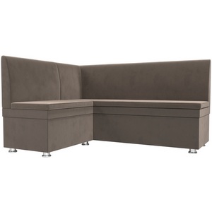 Изображение товара Кухонный угловой диван Уют левый (велюр коричневый) Лига Диванов 109624L