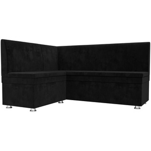 Изображение товара Кухонный угловой диван Уют левый (велюр черный) Лига Диванов 109628L