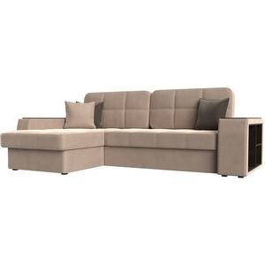 Изображение товара Угловой диван Брюссель левый (велюр бежевый) Лига Диванов 110647L