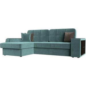 Изображение товара Угловой диван Брюссель левый (Велюр бирюзовый) Лига Диванов 110648L