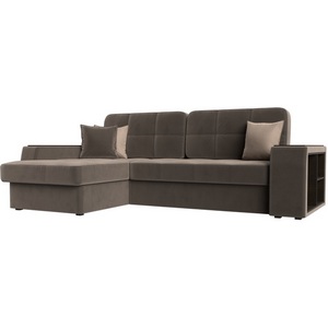 Изображение товара Угловой диван Брюссель левый (велюр коричневый) Лига Диванов 110651L