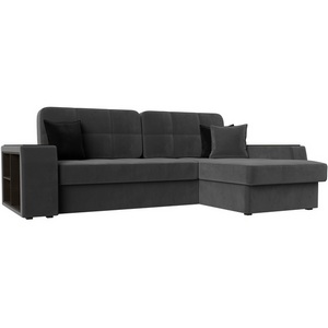 Изображение товара Угловой диван Брюссель правый (велюр серый) Лига Диванов 110652