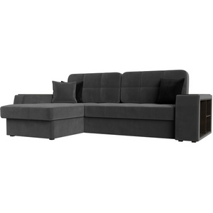 Изображение товара Угловой диван Брюссель левый (велюр серый) Лига Диванов 110652L