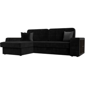 Изображение товара Угловой диван Брюссель левый (велюр черный) Лига Диванов 110654L