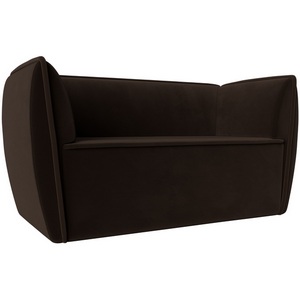 Изображение товара Прямой диван Бергамо 2-х местный (микровельвет коричневый) Лига Диванов 112059