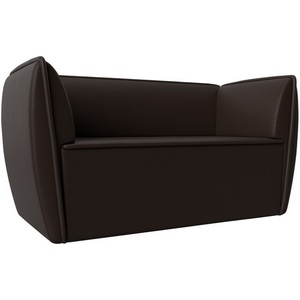 Изображение товара Прямой диван Бергамо 2-х местный (экокожа коричневая) Лига Диванов 112078
