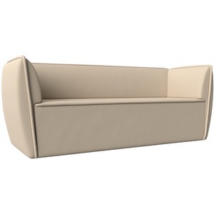 Изображение товара Прямой диван Бергамо 3-х местный (экокожа бежевая) Лига Диванов 112127
