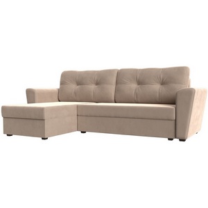 Изображение товара Угловой диван Амстердам лайт левый (велюр бежевый) Лига Диванов 112448L