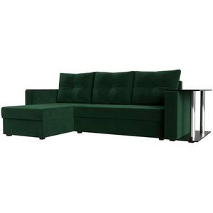 Изображение товара Угловой диван Атланта лайт левый (велюр зеленый) Лига Диванов 112495L