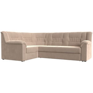 Изображение товара Угловой диван Карелия левый угол (велюр бежевый) Лига Диванов 113340L