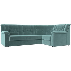Изображение товара Угловой диван Карелия правый (Велюр бирюзовый) Лига Диванов 113341