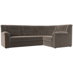 Изображение товара Угловой диван Карелия правый (велюр коричневый) Лига Диванов 113344