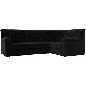 Изображение товара Угловой диван Карелия правый (велюр черный) Лига Диванов 113347