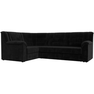 Изображение товара Угловой диван Карелия левый угол (велюр черный) Лига Диванов 113347L