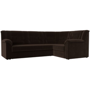 Изображение товара Угловой диван Карелия правый (микровельвет коричневый) Лига Диванов 113355