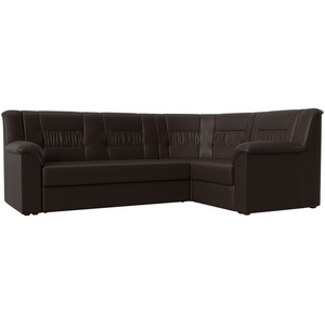 Изображение товара Угловой диван Карелия правый (экокожа коричневая) Лига Диванов 113364