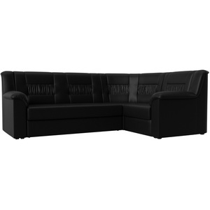 Изображение товара Угловой диван Карелия правый (экокожа черная) Лига Диванов 113365