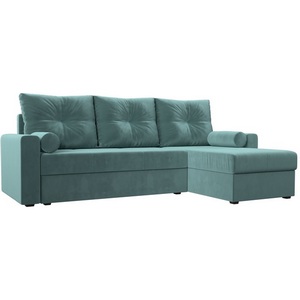 Изображение товара Диван угловой Верона лайт угол правый (велюр бирюзовый) Лига Диванов 114055