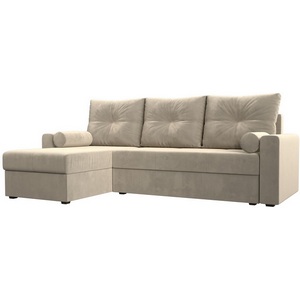 Изображение товара Диван угловой Верона лайт угол левый (микровельвет бежевый) Лига Диванов 114064L