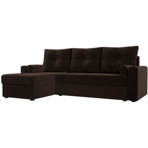 Изображение товара Диван угловой Верона лайт угол левый (вмикровельвет коричневый) Лига Диванов 114069L