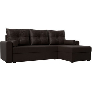 Изображение товара Диван угловой Верона лайт угол правый (экокожа коричневая) Лига Диванов 114078