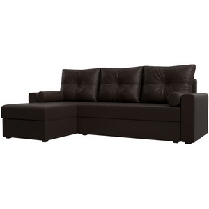 Изображение товара Диван угловой Верона лайт угол левый (экокожа коричневая) Лига Диванов 114078L