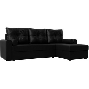 Изображение товара Диван угловой Верона лайт угол правый (экокожа черная) Лига Диванов 114079