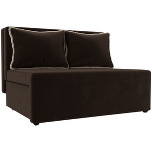 Изображение товара Диван прямой Лагуна (микровельвет кор, кант микровельвет беж) Лига Диванов 114443