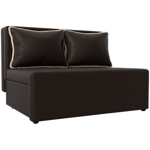 Изображение товара Диван прямой Лагуна (экокожа коричневая, кант экокожа бежевая) Лига Диванов 114455