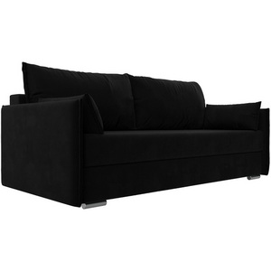 Изображение товара Прямой диван Сайгон (Микровельвет/Черный) Лига Диванов 115116