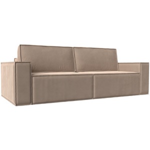 Изображение товара Диван прямой Куба (велюр бежевый) Лига Диванов 116209