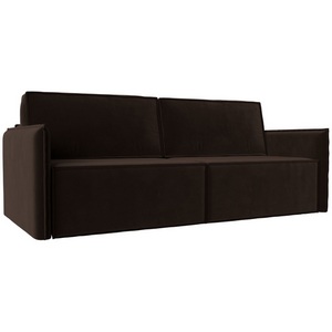 Изображение товара Диван прямой Либерти (микровельвет коричневый) Лига Диванов 116246