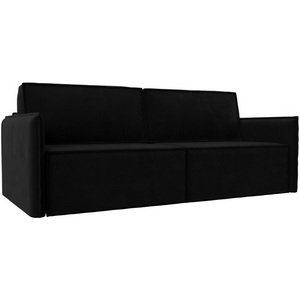 Изображение товара Диван прямой Либерти (микровельвет черный) Лига Диванов 116249