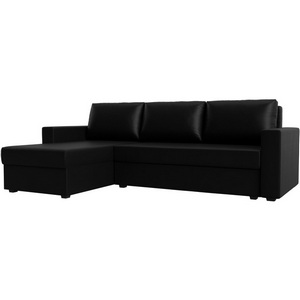 Изображение товара Угловой диван Траумберг Лайт левый угол (Экокожа/Черный) Лига Диванов 117143L