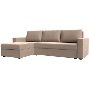 Изображение товара Угловой диван Траумберг Лайт левый угол (Велюр/Бежевый) Лига Диванов 117151L
