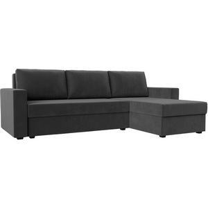 Изображение товара Угловой диван Траумберг Лайт правый угол (Велюр/Серый) Лига Диванов 117152