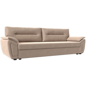 Изображение товара Прямой диван Нэстор Лайт (Велюр/Бежевый) Лига Диванов 117583