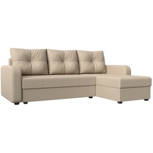 Изображение товара Угловой диван Ливерпуль Лайт правый угол (Экокожа/Бежевый) Лига Диванов 117740